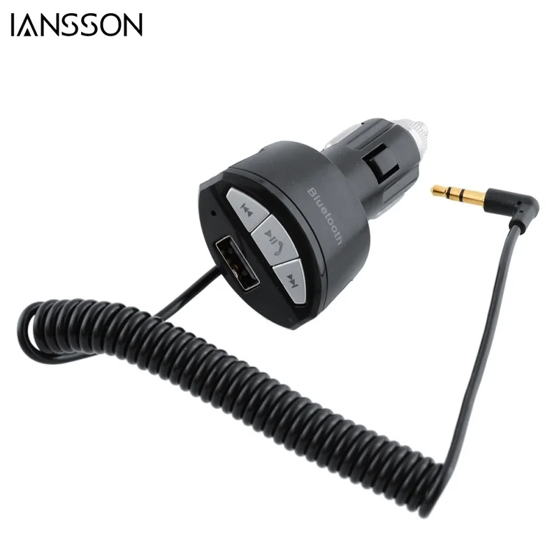 

A2DP Bluetooth Wireless Car Handsfree Stereo Audio Music Receiver 3.5mm AUX AUTO with USB and Cigarette Lighter MP3 Player