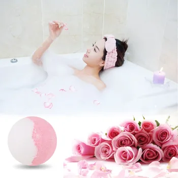 

Y&W&F 75g Fashion Bath Bomb Ball Rose Essential Oil SPA Bath Fizzy Bath Shower Bombs Woman Gift family Pure natural mineral