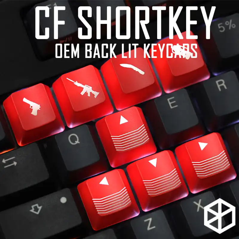 Novelty Shine Through Keycaps Abs Etched Light Shine Through Cf Crossfire Gaming Shortkey Arrow Key Black Red Color Wasd R4 R1 Keyboards Aliexpress