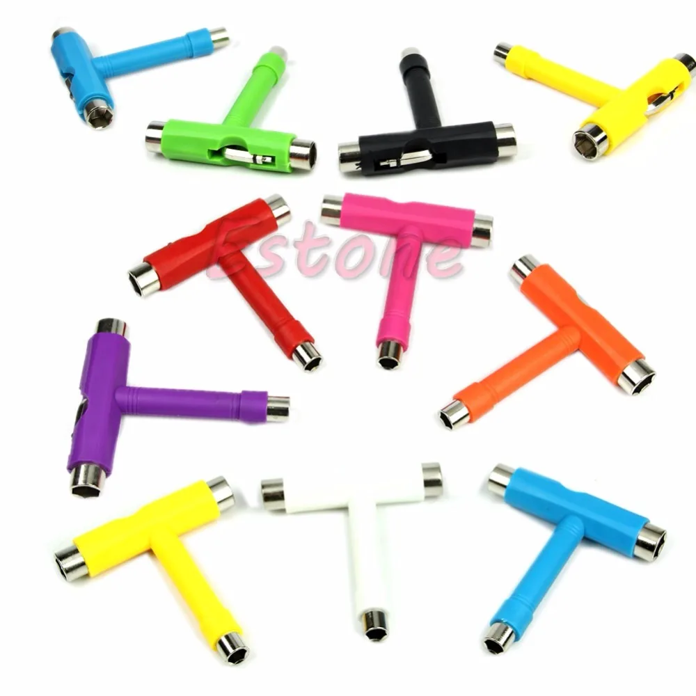 

Skate T TOOL Skateboard Scooter Longboard Tools Kick Scooter Mini T Wrench Multifunctional Wrench Adjusting Tool