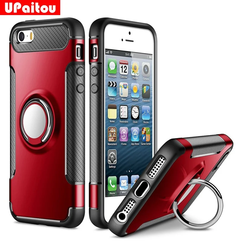 

360 Degree Rotating Case for iPhone 11 Pro Max SE 5 5S 6 6S 7 8 Plus X XS Max XR Car Holder Stand Magnetic Suction Bracket Case