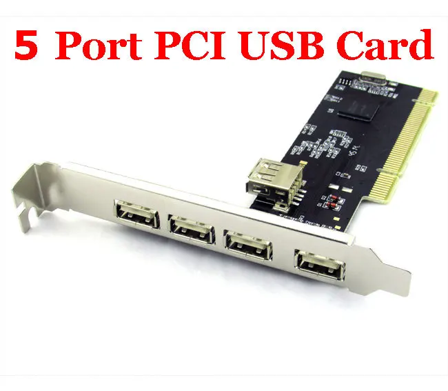 

New 5 Ports USB 2.0 PCI HUB CARD NEC PCI Controller Card ADAPTER PCI usb expansion card 480Mbps