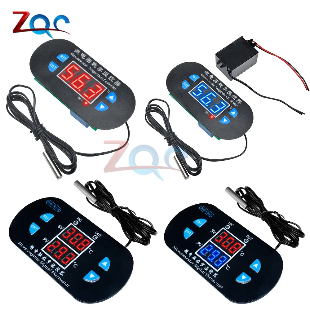 AC 110V-220V C//F Digital Thermostat Temperature Alarm Controller Sensor W1308