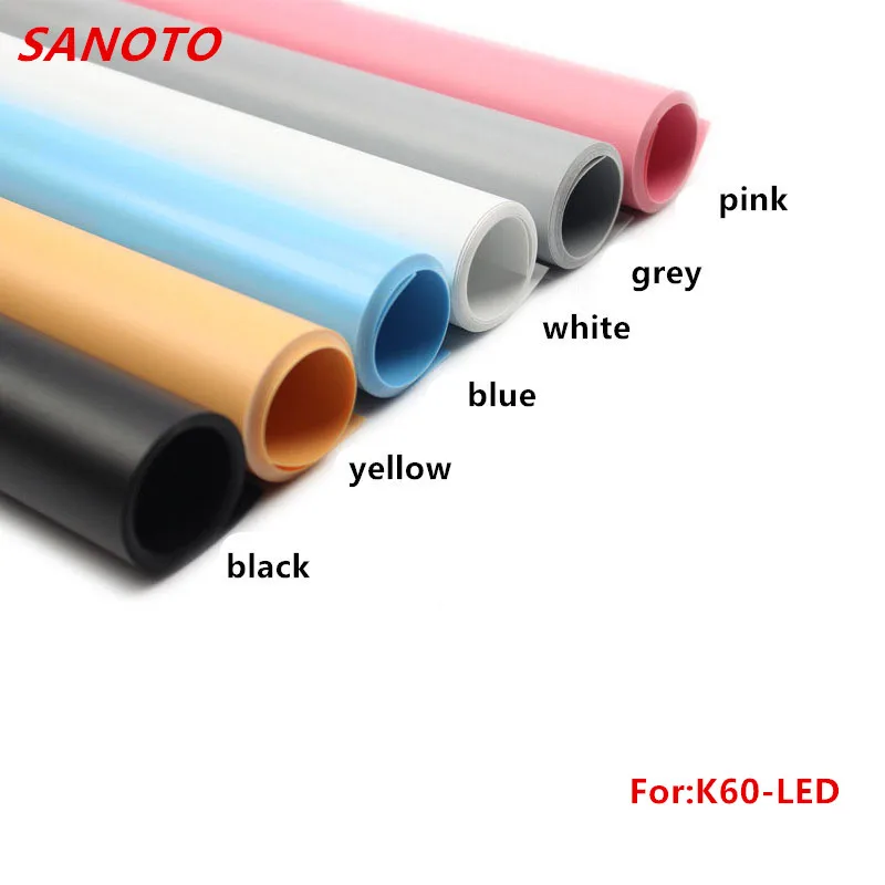 

60 x75cm 6 color PVC Material Anti-wrinkle Backdrop for Photo Studio kits Photo Light Box SANOTO Softbox K60-LED