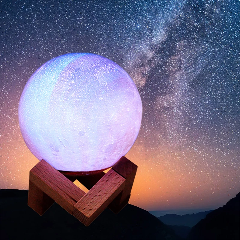 

16Colors Rechargeable LED Night Light Star Light Moon Light Bedside Children's Night Lamp Desk Decor Novelty Gift Drop shipping
