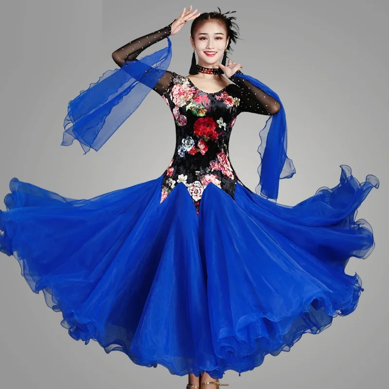 6 colors sequins ballroom dance dresses standard ballroom dancing