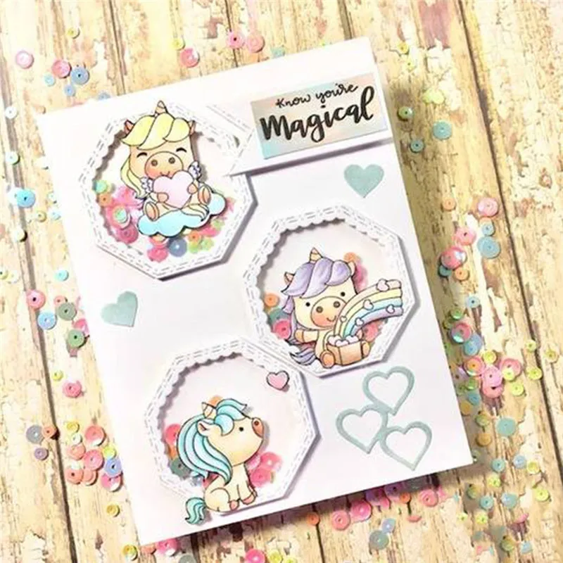 InLoveArts мм 102*102 внутри Scalloped восьмиугольник резка умирает Новый 2018 для Скрапбукинг