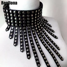 Кожаные ремни ожерелье из заклепок бондаж Регулируемая пряжка эротический фетиш дроссель воротник готический панк ремень чокер пара флирт ночь