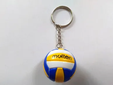 100 шт авто мяч брелок кольцо для ключей для спортивной команды Футбол пляж шарик брелок