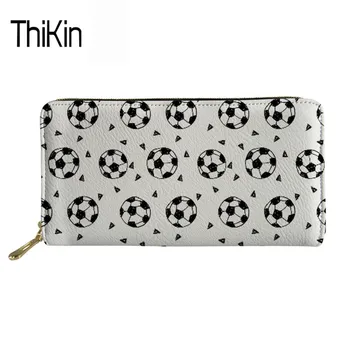 

Thikin Women Purses& Wallets Fashion Foot Ball Printing Long Femael Wallet Coin Purse Men For Travel Passport Portefeuille Femme
