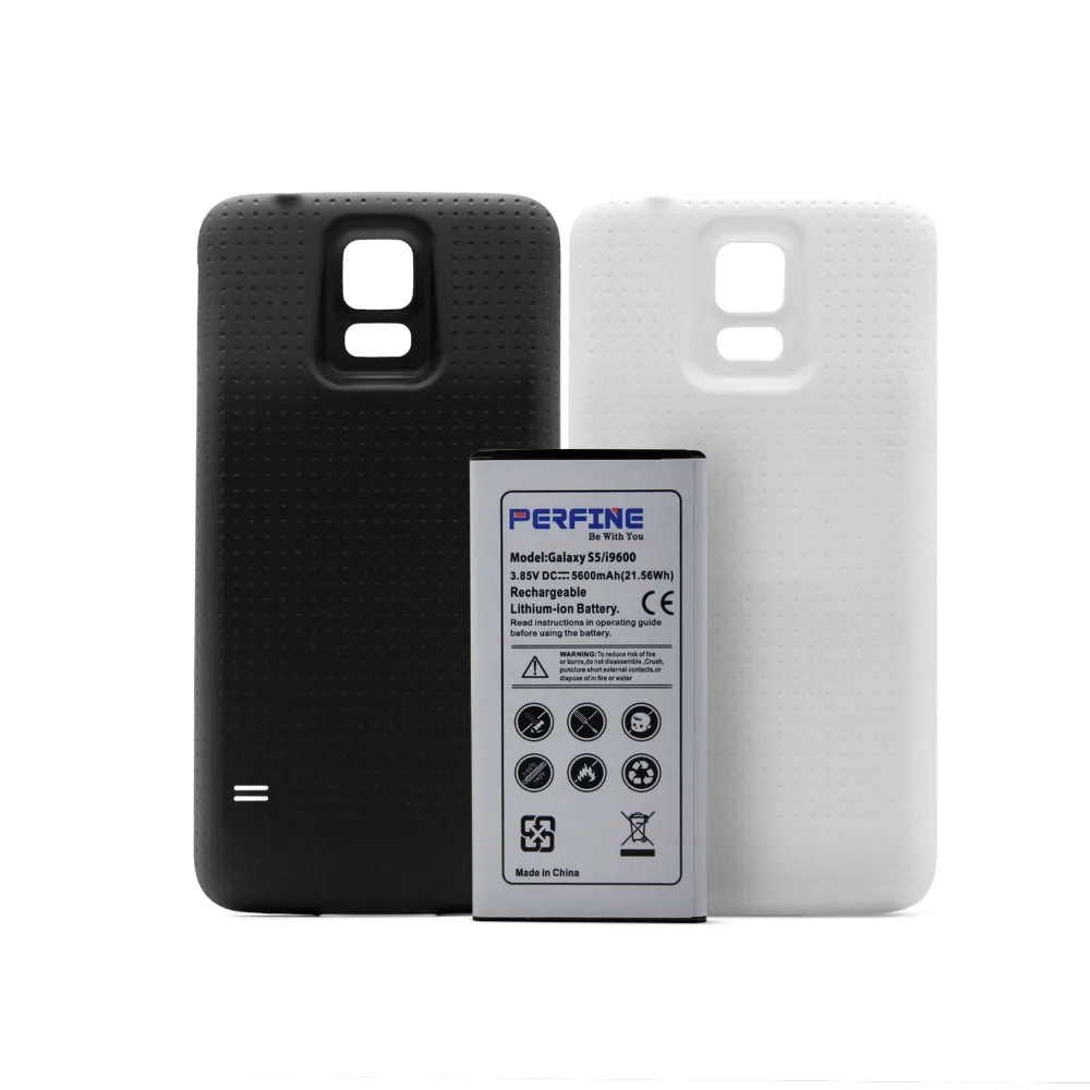 I9600 аккумулятор 5600mAh 3,85 V Сменный аккумулятор для samsung Galaxy S5 G900 NFC Расширенный аккумулятор+ 2 шт чехол черно-белый
