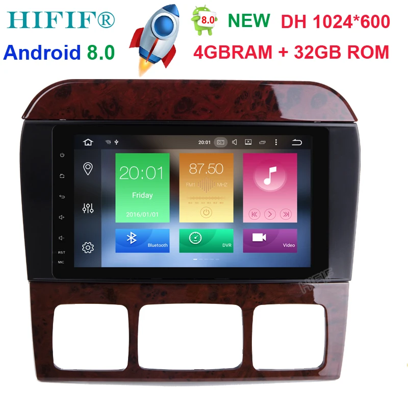 

HIFIF Android 8.0 8 Inch Car Radio Player For Mercedes/Benz/S320/S350/S400/S500/W220/W215/C Class S Class 4G RAM WIFI Radio GPS
