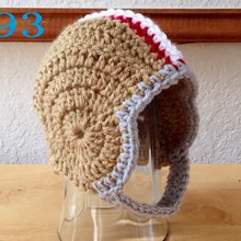 Вязаный новорожденный футбольный шлем шляпа ребенок Фотография реквизит детская шляпа