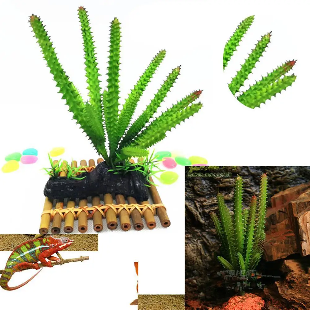 Имитация суккулентной формы водное растение для рептилий коробка аквариум Аквариум Ландшафтный декоративный декор из растений