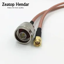 1 шт. RG142 кабель с низкой потерей N штекер к SMA Мужской прямой разъем RF обжимной коаксиальный косичка переключатель разъем 20 см 30 см 50 см 1 м 2 м 5 м
