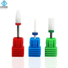 OPHIR 3 шт./лот Pro керамический сверло для ногтей Маникюр Аксессуары для педикюра шлифовки и полировки голова украшение ногтей салон Tool_KD018(1+ 3+ 6