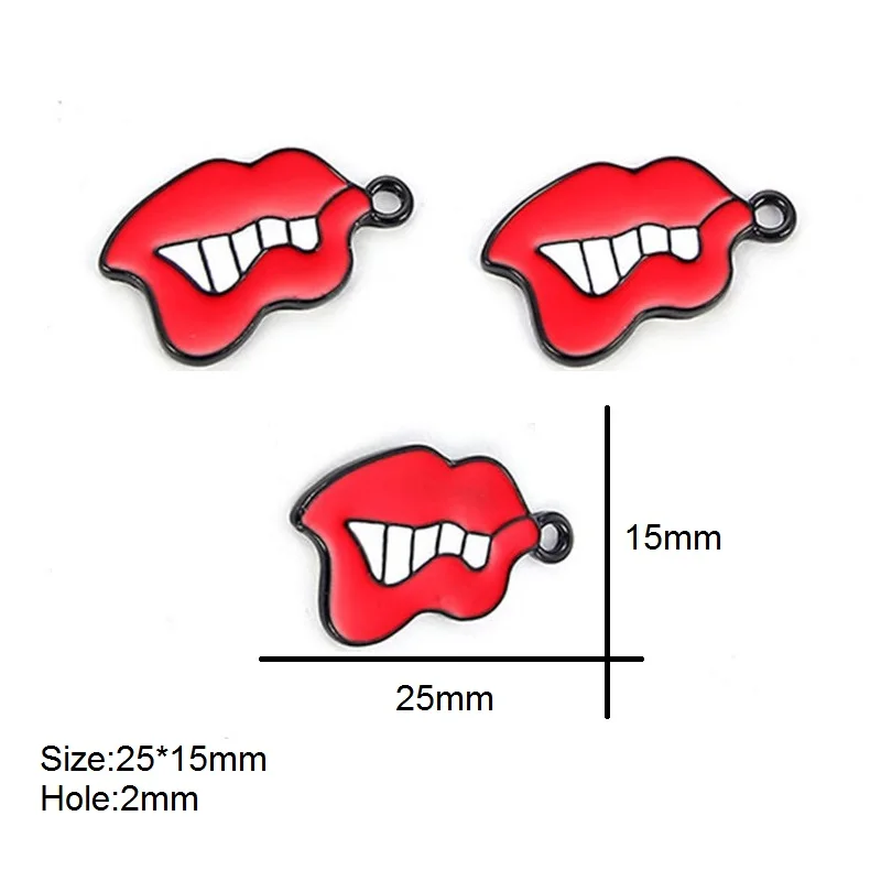 10 шт., Прямая поставка, эмаль, красные губы, лицо, облака, форма, подвеска, Шарм для изготовления ювелирных изделий, аксессуары, сделай сам, серьги, браслет, брелок