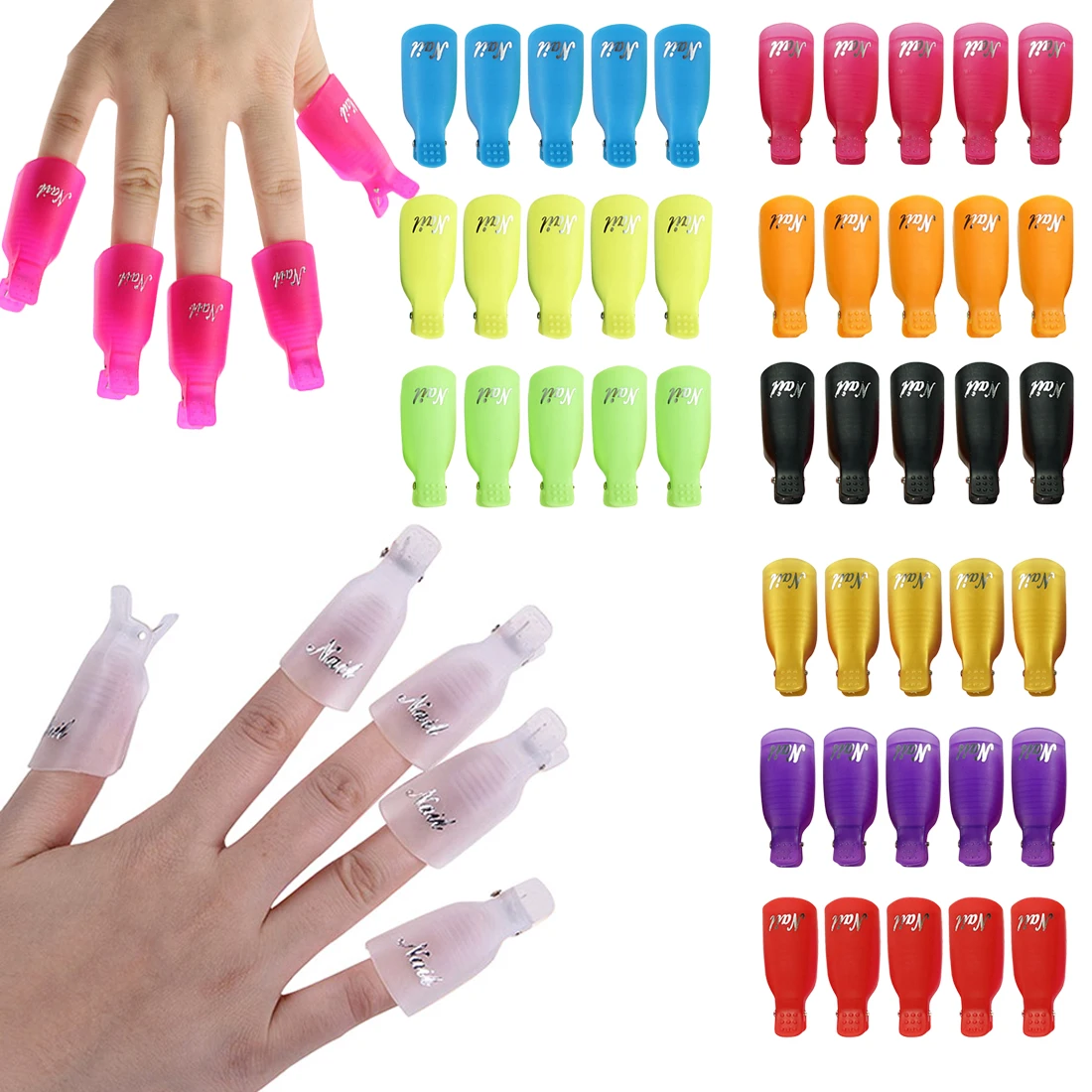 10PCS/Set Nail Art Unloading Clips Finger Sets Unloading Clips UV Gel