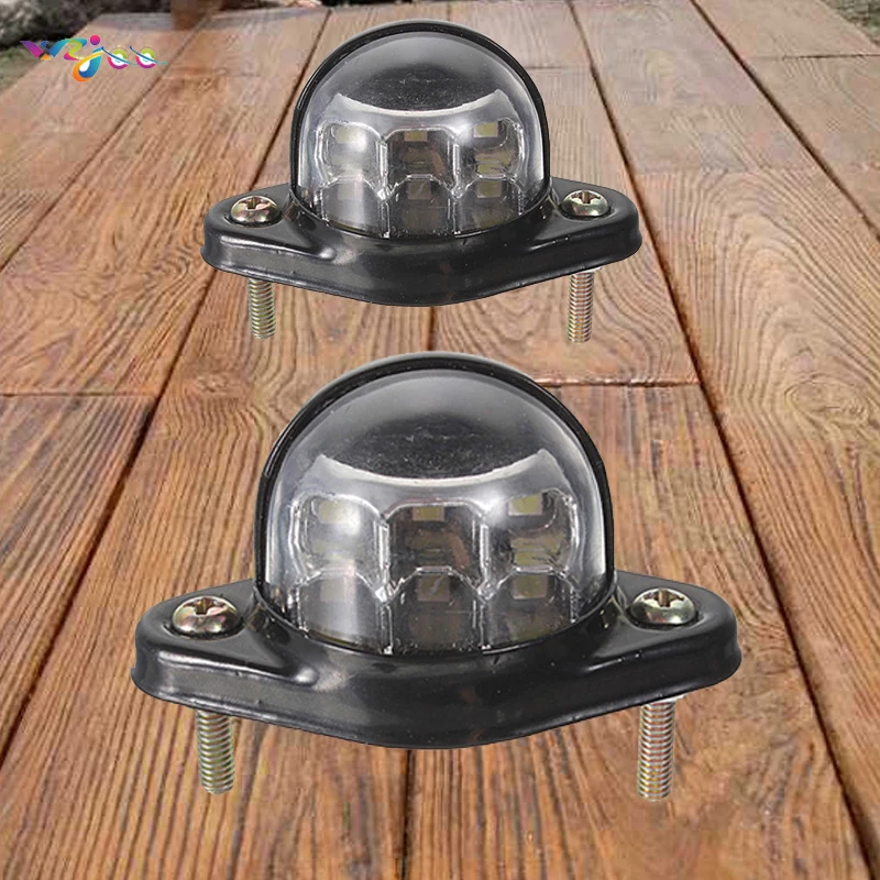 12V 6 LED Number License Plate Light Reflector Tail Rear Car Bike Trailer Truckin Light Bar