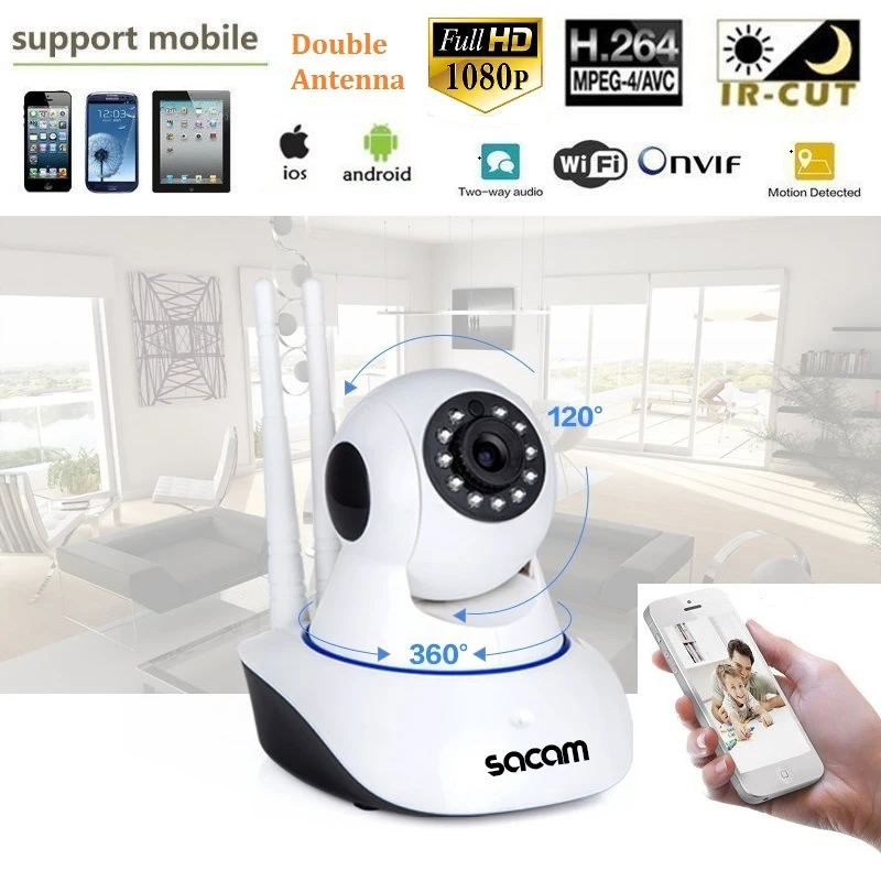 IP камера SACAM 2 МП 1080P Full HD P2P Wi Fi|vision night|vision hdvision camera |