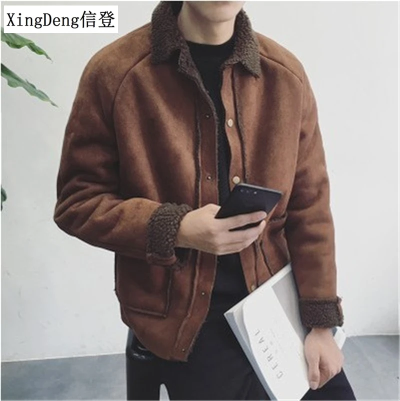 XingDeng 80s теплая Толстая куртка Мужское пальто с хлопковой подкладкой верхняя