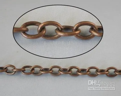 

15 METERS ANTIQUED COPPER METAL LINK CHAINS For Jewelry Making #18685