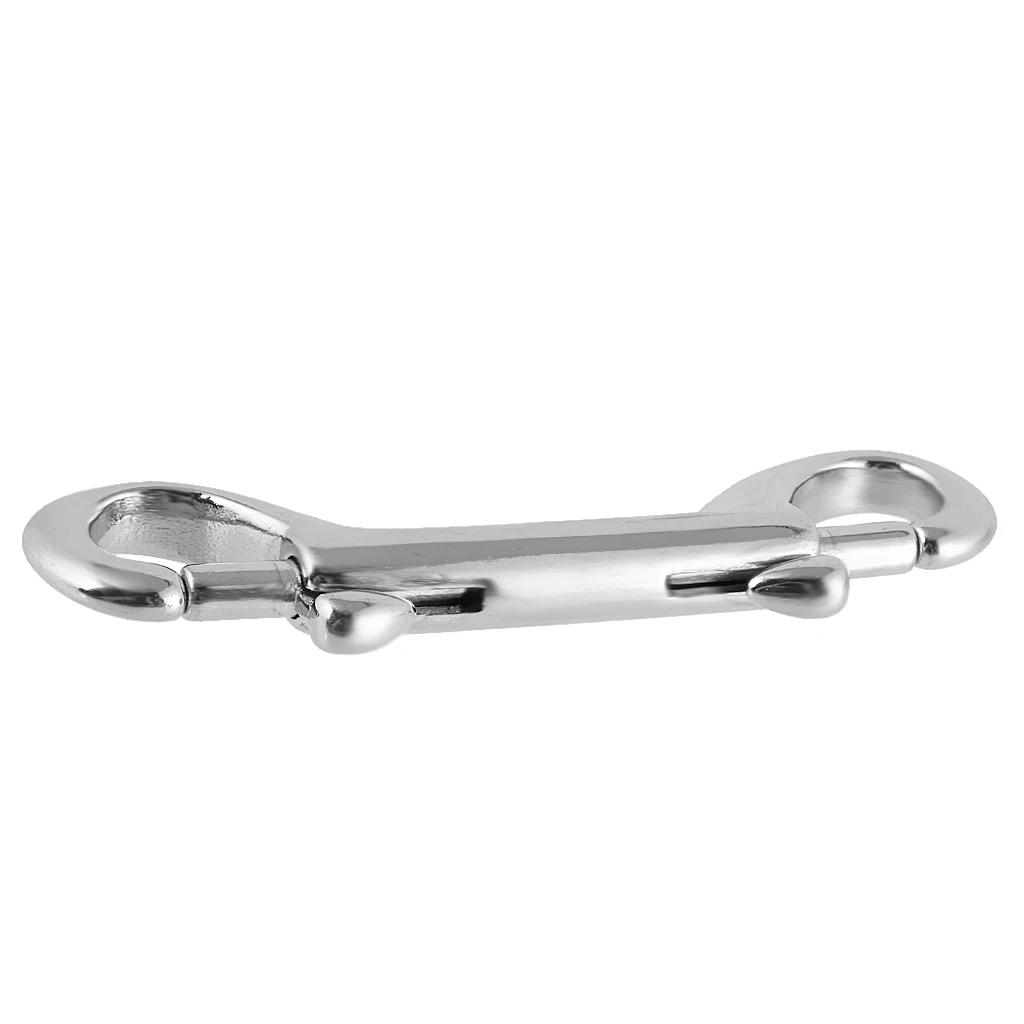 4pcs Stainless Steel Diving Double End Bolt Snap Buckle Metal Clip Silver for Underwater Sports Outdoor Boating Marine Sailing