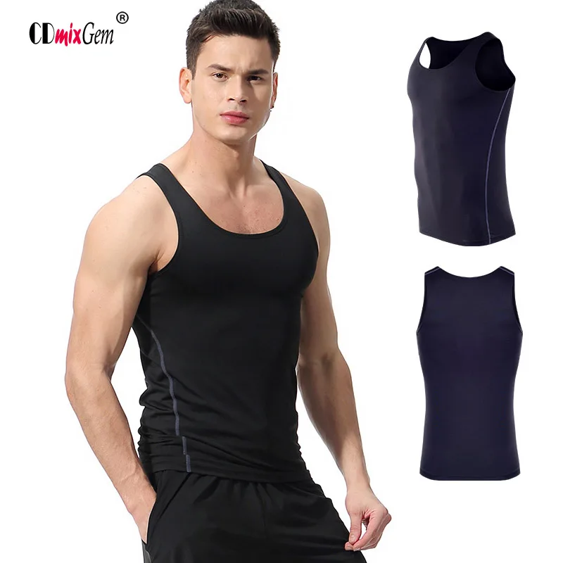 Sports vest men's elastic quick drying pro fitness vest training