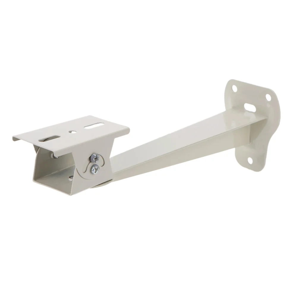 DealMux Metal Wall Ceiling CCTV Security Camera Cam Mount Stand Holder Bracket White 