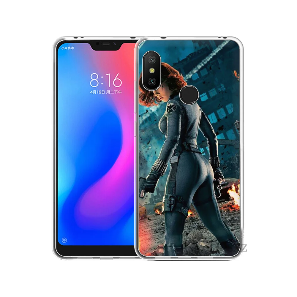 Жесткий Чехол для мобильного телефона Desxz Black Widow Xiaomi Mi 5 5S 6 8 9 A1 A2 5X 6X Mix 2S F1 Lite