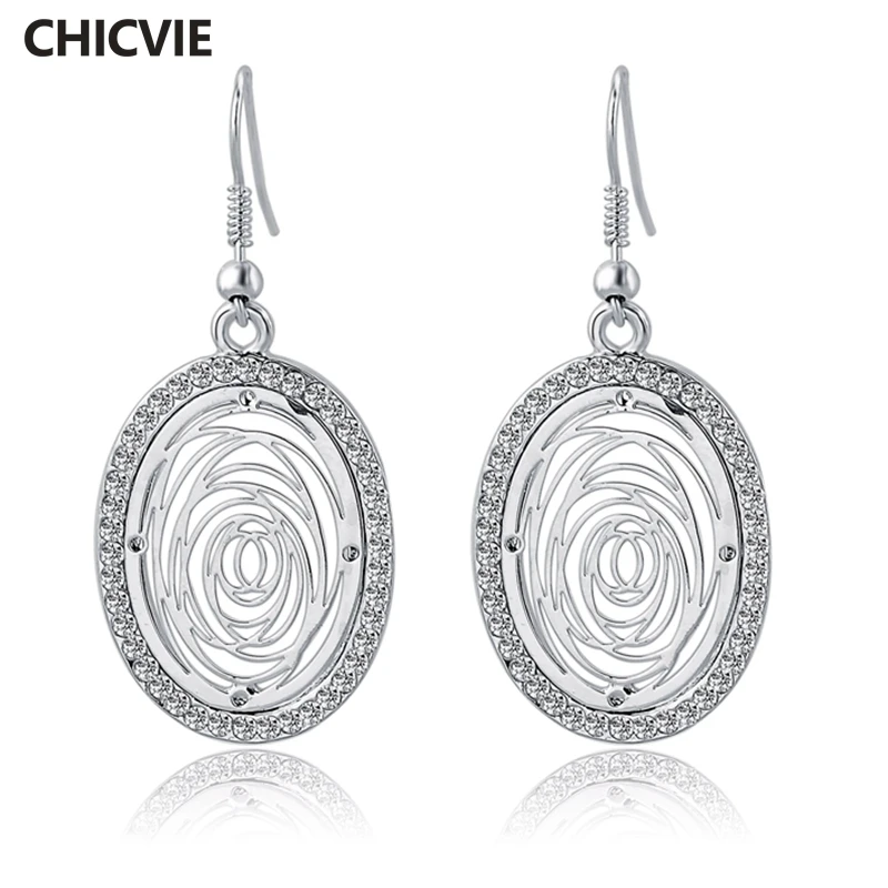 

Vintage Crystal Flower Piercing Earrings With Stones For Women Big Silver Earrings Fashion Jewelry Indian Pendientes Mujer 2016