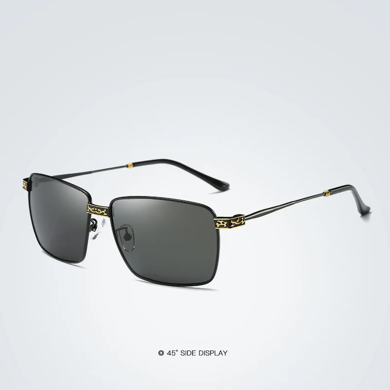 Goedkoop Chic Merk Designer Gepolariseerde Zonnebril Mannen Klassieke Oculos Legering Rijden Bril UV400 Brillen Vissen Gafas De Sol Hombre E215
