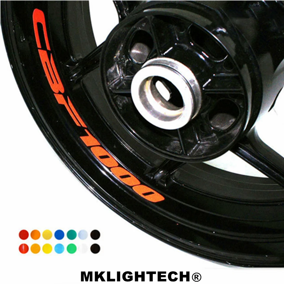 

8 X CUSTOM INNER RIM DECALS WHEEL Reflective STICKERS STRIPES FIT HONDA CBF 1000