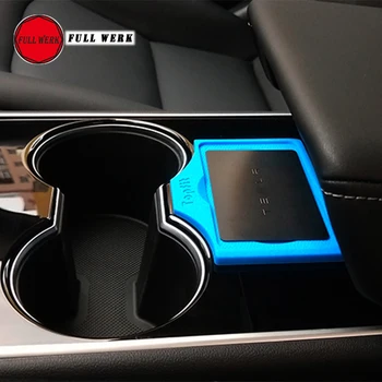 

1 Piece Silica Gel Car Key Card Holder Anti Slip Mat for Tesla Model 3 Key Card Support Accessories Black Blue Red
