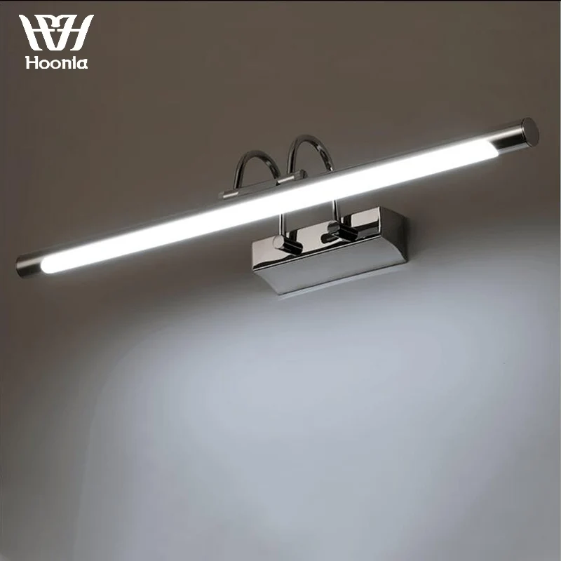 

Fashion Bathroom LED Wall Lamp 220V Modern Brief LED Mirror Light Stainless Steel Material LED Wall Light