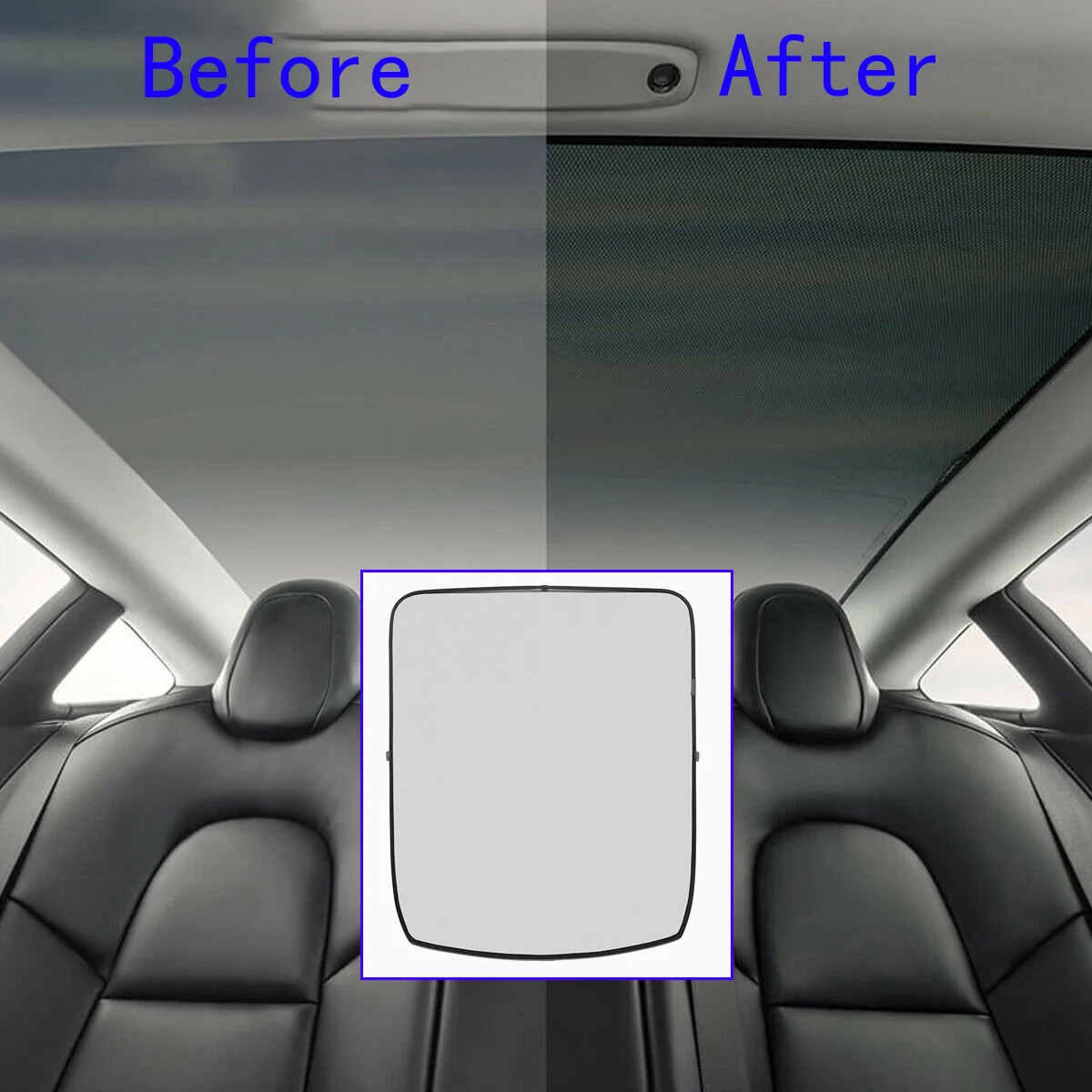 

For Tesla Model 3 Car Front Rear Skylight Shading Net Heat Insulation Sunshade
