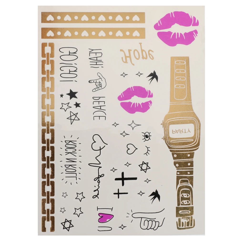 Bachelorette Party Waterproof Temporary Flash Tattoo Stickers