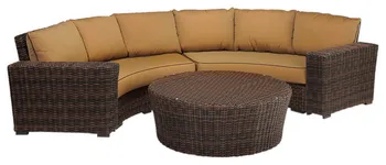 

2015 Luxury Design Outdoor Wicker Patio Curved Love Seat With Cushions