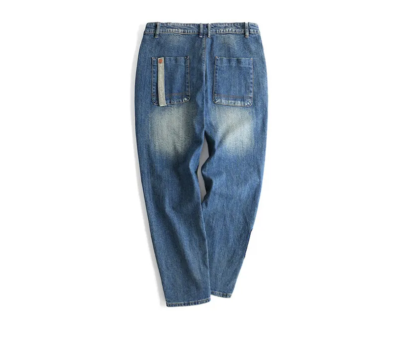 2018 осенью новый большой Размеры стрейч джинсовые брюки светло-голубые свободные небольшая эластичность брючин джинсы Размеры XL-5XL 6XL 7XL
