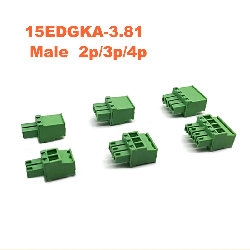 30/50/100 комплектов Шаг 3 81 мм прямоугольный 2P 3P 4P винт штекер in PCB клеммный блок