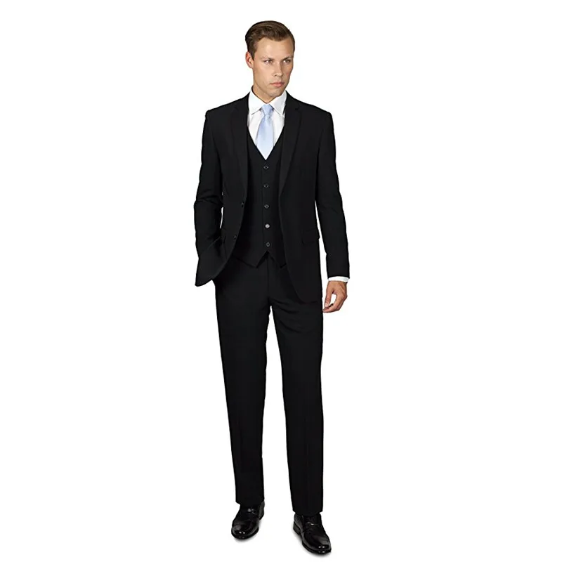 348 Custom Made Men's Three Piece Two Button Groom Groomsmen Suit Formal Best Man Business Tuxedos Men Suits (Jacket+Pants) F348