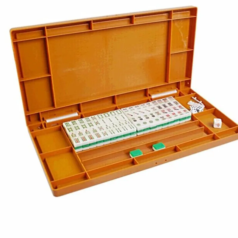 

Funny Small Mahjong Mini Travel Mahjong Mahjiang 144pcs/Set, 1.5*1.1*0.8cm/Pcs, 32*32cm/Table