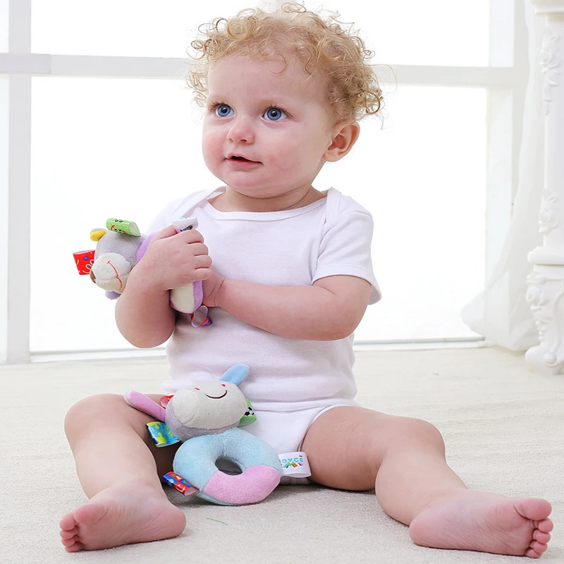 Детские игрушки 0-12 месяцев, Детские Новорожденные, Ранние развивающие подарки, кольца-погремушки в виде колокольчика, милые плюшевые мягкие игрушки для детей