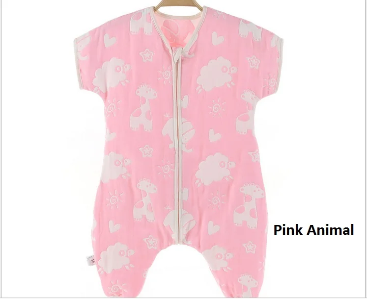 6 Layers Muslin Children Cotton Sleepware Kids Short Sleeve Sleeping