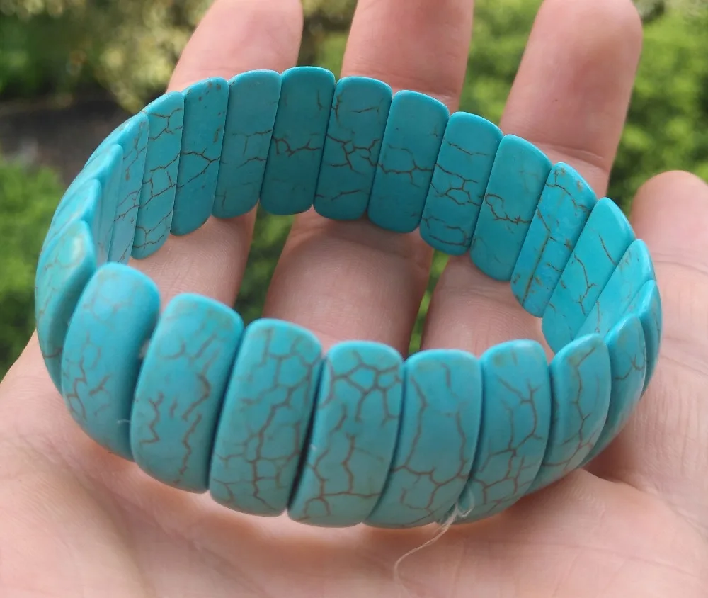 Оптовая продажа 10 шт. бижутерии Blue Howlite браслет L19600 10|howlite bracelet|bracelet fashionbracelet wholesale |