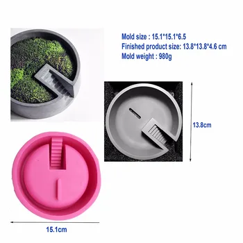 

Concrete Silicone Planter Mold DIY Succulent Plants Cactus Vase Flower Pot Making Clay Craft Cement mould