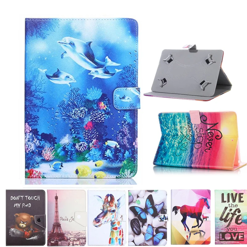 

Universal Cover For Alcatel One Touch Pixi 3 (10) 3G 9010x 10.1 inch Tablet Printed PU Leather Stand Case