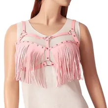 Женский Бандаж черного цвета с кожаным ремешком, сексуальный полый металлический браслет, панк-готика, большие размеры, карнавал, рейв-одежда