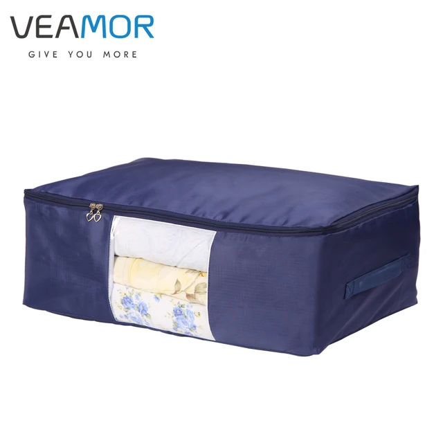 VEAMOR Oxford Quilt Storage Bag Collapsible Plus Size Comforter