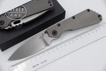 JUFULE New SMF Carbon fiber Titanium handle D2 blade Copper washer Folding outdoors utility Knives multi EDC Tools kitchen Knife